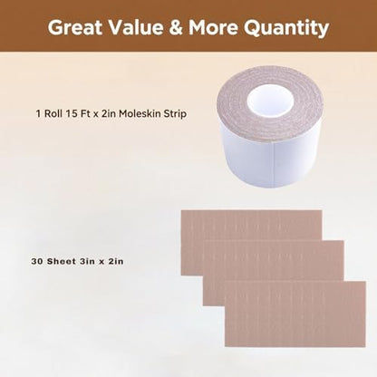 Close up of the breathable felt material of the fifteen feet anti wear shoe bite protector tape.
