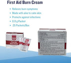 Water Jel burn cream packets with Lidocaine and Aloe Vera for pain relief