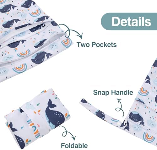 Two pack eaxin wet dry travel bags for cloth diapers