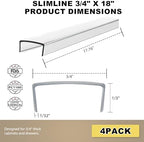Clear plastic edge guard installed on kitchen cabinet drawer
