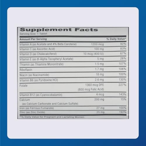 Close up of Major Prenatal Tablets supplement bottle cap