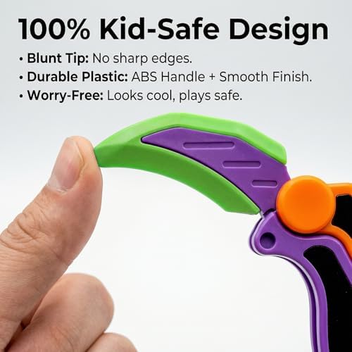 Two white gravity karambit fidget toys side by side