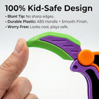 Two white gravity karambit fidget toys side by side