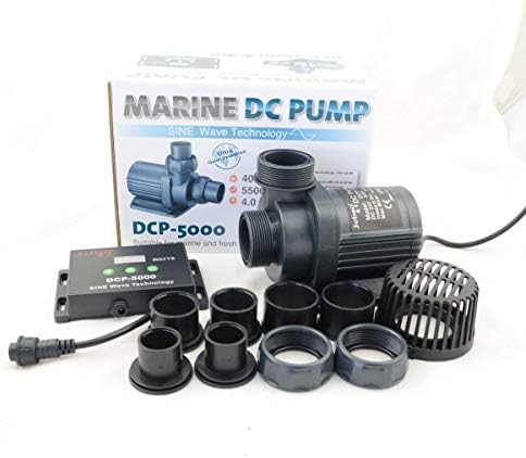 Jebao DCP-5000 submersible DC pump with power adapter