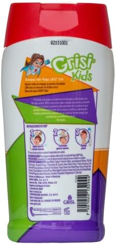 Back label of Grisi Kids hair care showing Quassia extract
