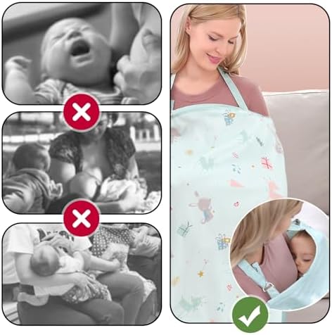 Top view of the 28 by 40 inch generous coverage nursing cover.