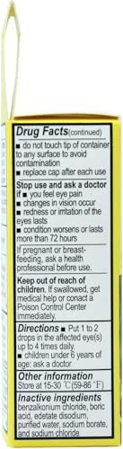 Dextran seventy formula eye drops for rapid redness and burning relief back label instructions.