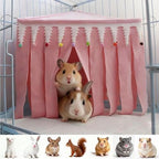 Guinea Pig Hideout,Pets Forest Cage Corner Hideout,Cage Accessories for Guinea Pig, Bunny, Chinchilla, Hamster, Rabbit and Other Small Pets, No Metal Fences (Pink,Medium) - Image 6