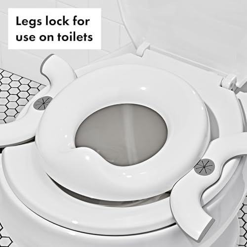 Oxo Tot potty being used as a toilet seat reducer