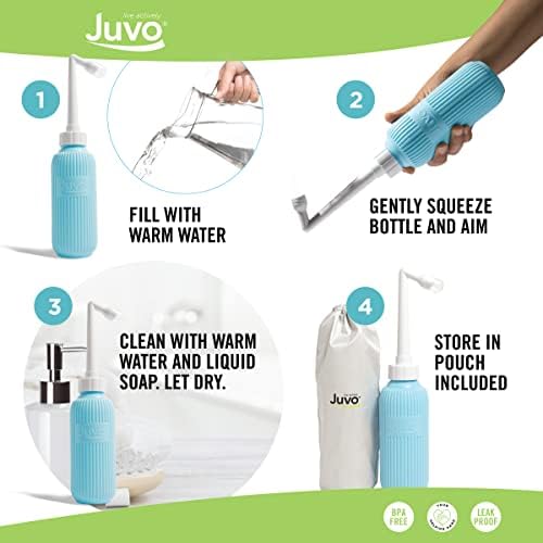 Close up of the two different Juvo spray nozzle tips for customizable hygiene.