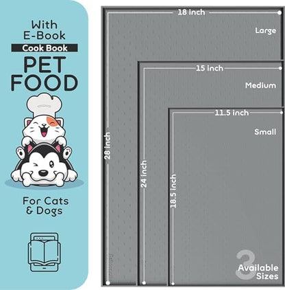 Pethappily non-slip silicone pet feeding mat