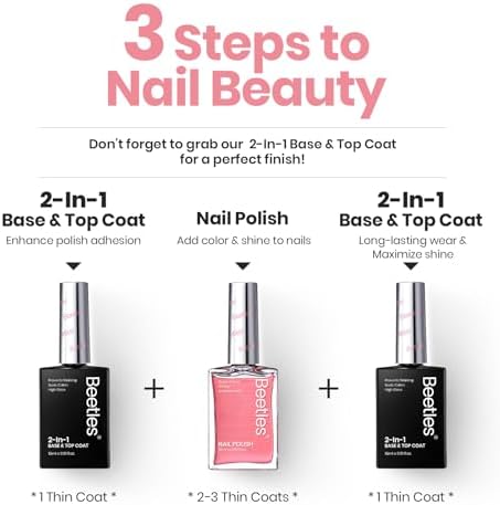 Beetles nail concealer applied on natural fingernails