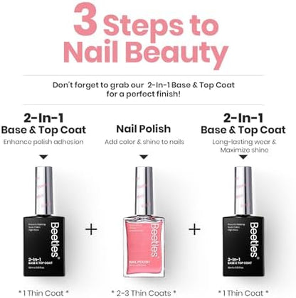 Beetles nail concealer applied on natural fingernails