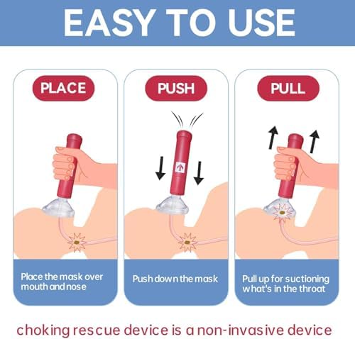 Lightweight red protective pouch for choking rescue device