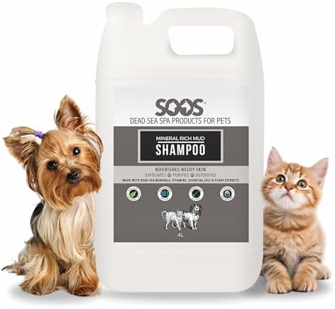 Soos Pets mud shampoo bottle back label with ingredients