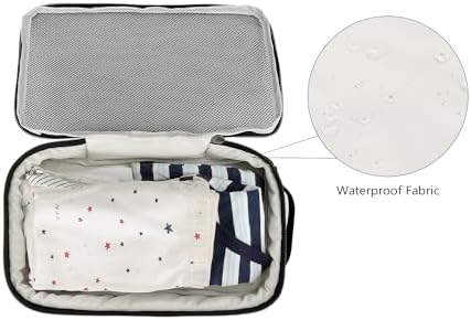 Baby Diaper Bag Organizer Pouches - 2 Pack Waterproof Pod Hanging Diaper Bag Mesh Bag Reusable, Washable or Baby Cloth Diapers (Black&White) - Image 6