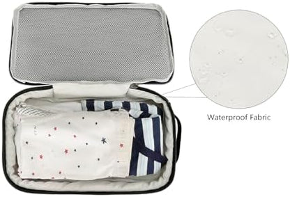 Baby Diaper Bag Organizer Pouches - 2 Pack Waterproof Pod Hanging Diaper Bag Mesh Bag Reusable, Washable or Baby Cloth Diapers (Black&White) - Image 6