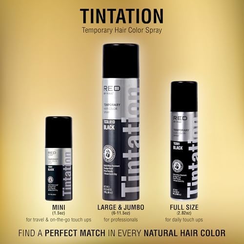 Ammonia free temporary hair color spray bottle showing olive oil extract infusion benefit