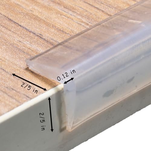 Close up of Angloria transparent furniture corner safety guard