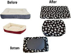Water resistant dog bed cover showing elasticized bottom security