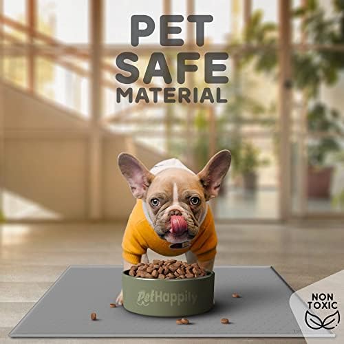 Pethappily cat food mat protecting floor