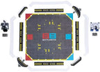 Foldable battle arena board for Hex Bots robotic combat play