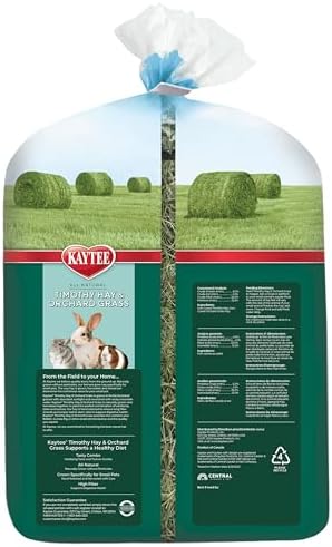 Kaytee Timothy Hay and Orchard Grass nutritious high fiber daily meal for domestic bunnies and guinea pigs