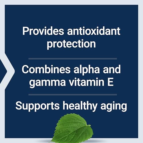 Life Extension vitamin E softgels poured out on surface