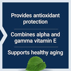 Life Extension vitamin E softgels poured out on surface