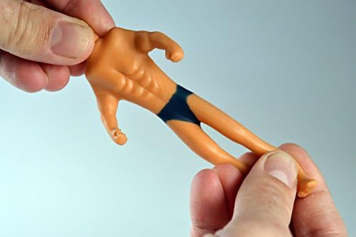 Close up of the Stretch Armstrong miniature action figure face