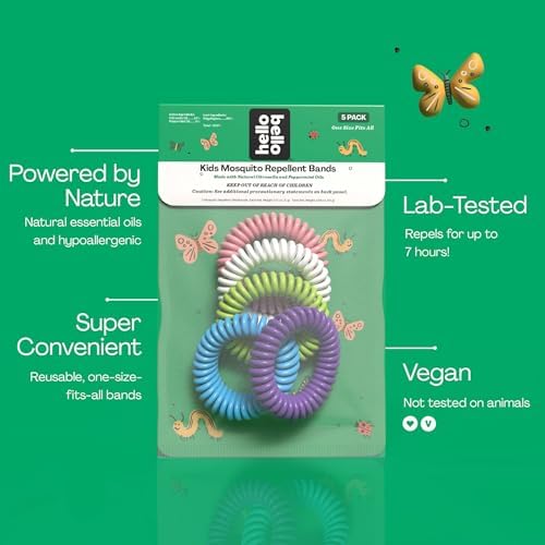 Hello Bello mosquito repellent band coil design on child wrist