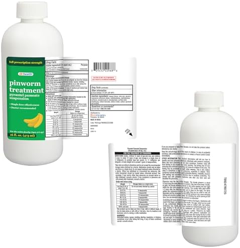Imported USA A+Health pinworm oral suspension packaging container