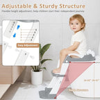 Grey kids potty ladder chair with soft waterproof PVC cushion