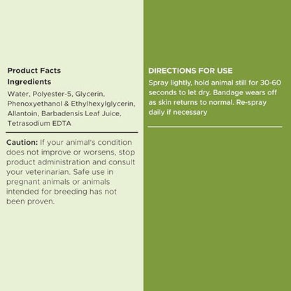 Authentic imported USA pet first aid liquid bandage spray bottle on a plain background