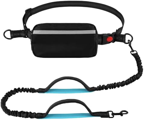 Arcolma heavy duty bungee leash displaying the shock absorbing stretch functionality.