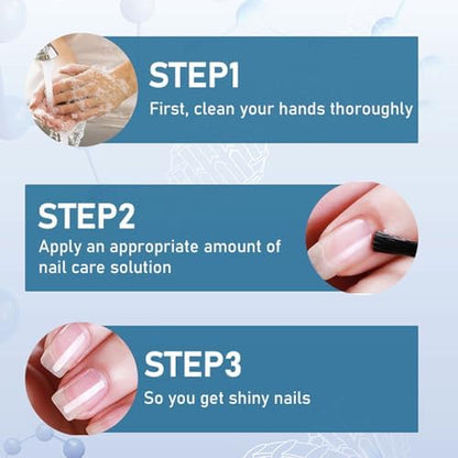 Nail repair serum bottle close up view