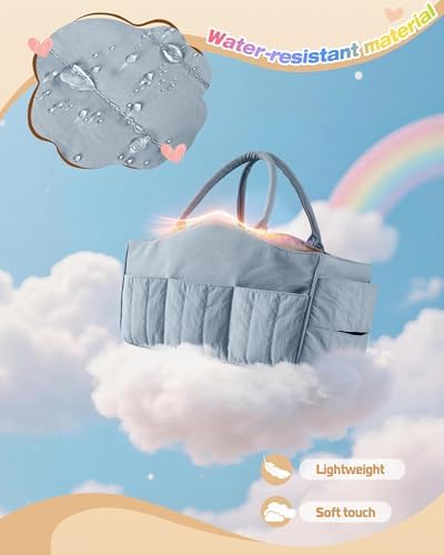 Marscamd taslan fabric baby caddy angled view