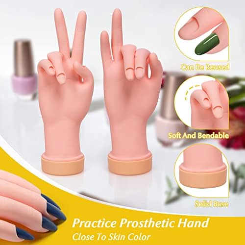 Nail art training tool showing bendable joint mechanism