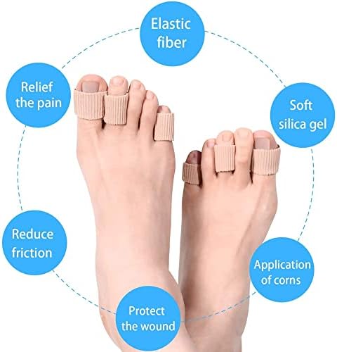 Toe protectors applied to foot to prevent blister friction