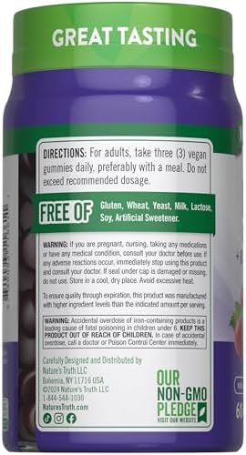 Premium USA sourced adult iron gummies with natural grape flavor lifestyle view
