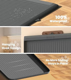 Hicooi silicone mat showing diversion grooves for spill control