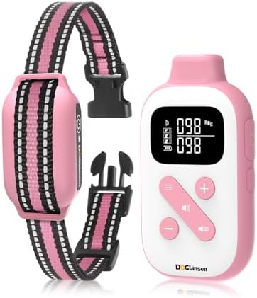 Doglinsen humane pet collar showing waterproof receiver and dual charging cable components