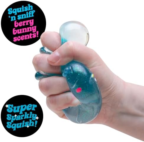Schylling Needoh Jelly Hops in assorted blue and purple colors with sparkling iridescent details