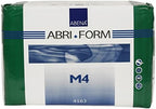 Side view of Abena Abri-Form level four medium size fourteen count packaging highlighting European quality certification.