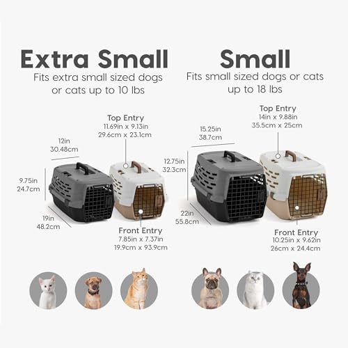 IRIS USA 23 inch black and gray small animal kennel highlighting the overall durable construction.