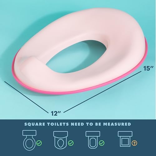 Todays Kids child toilet seat reducer placed on a standard round toilet