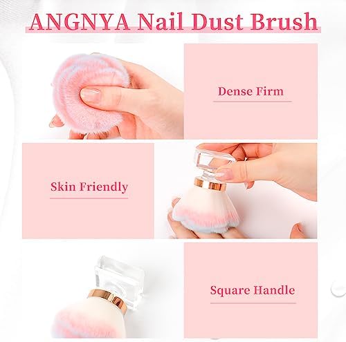 Angnya manicure dust remover brush in protective case