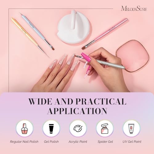 Nylon bristle detail of MelodySusie nail painting tools