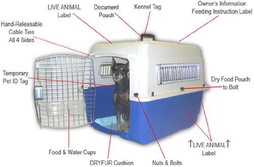 DryFur deluxe airline kit step by step instruction checklist for pet carrier preparation