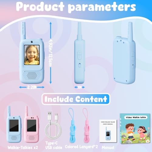 Happy Homes kids video walkie talkies two pack packaged beautifully as a Christmas or birthday gift item